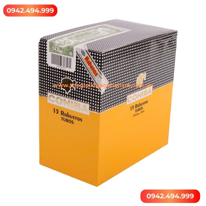 XÌ GÀ COHIBA Robustos tubos hộp 15 điếu thumb