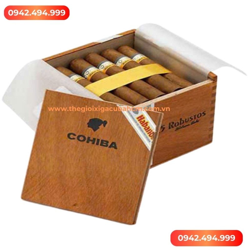 XÌ GÀ COHIBA Robustos tubos hộp 25 điếu thumb