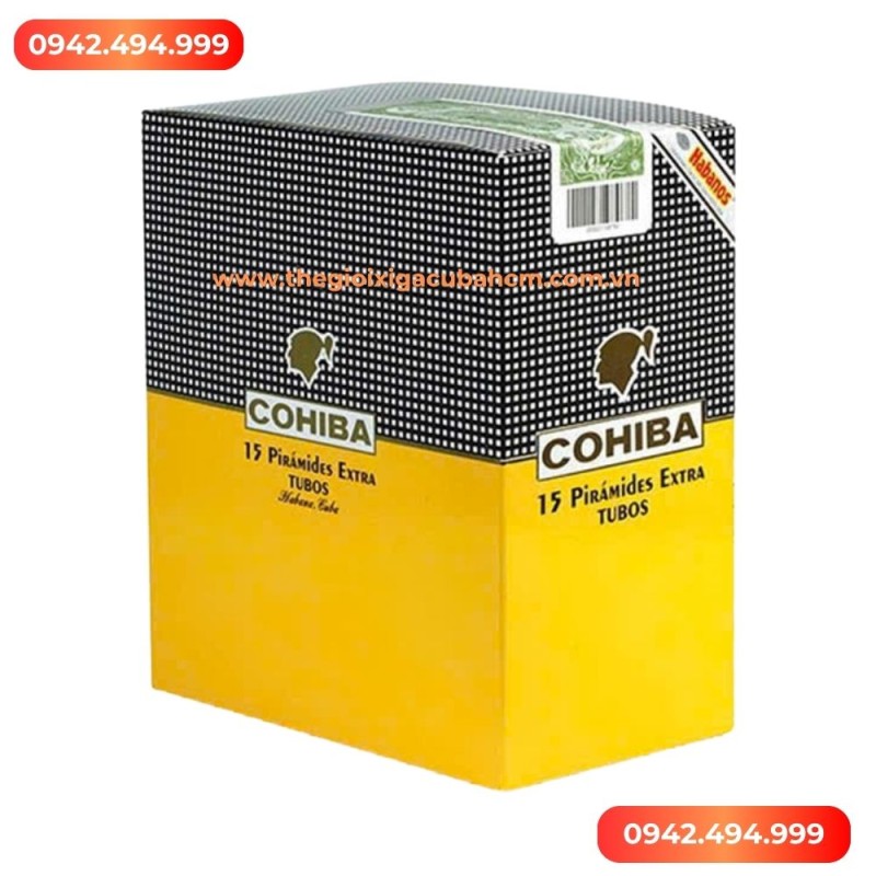 XÌ GÀ COHIBA  Piramides Extra Tubos hộp 15 điếu thumb