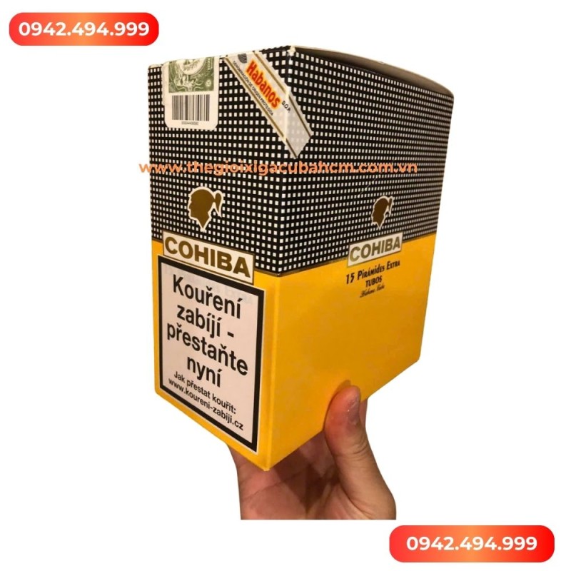XÌ GÀ COHIBA  Piramides Extra Tubos hộp 15 điếu thumb