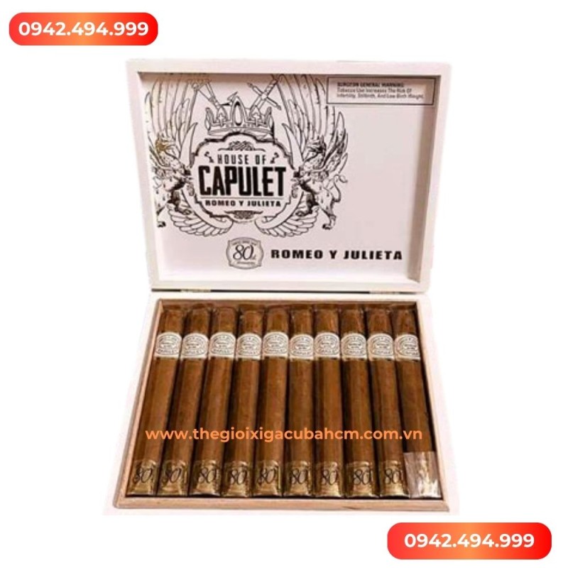Xì Gà Romeo y Julieta Capulet 80th Anniversary hộp 10 điếu