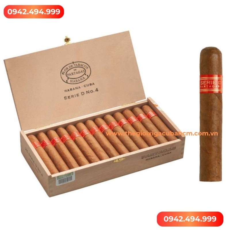 Xì gà Partagas D No 4 hộp 25 điếu thumb