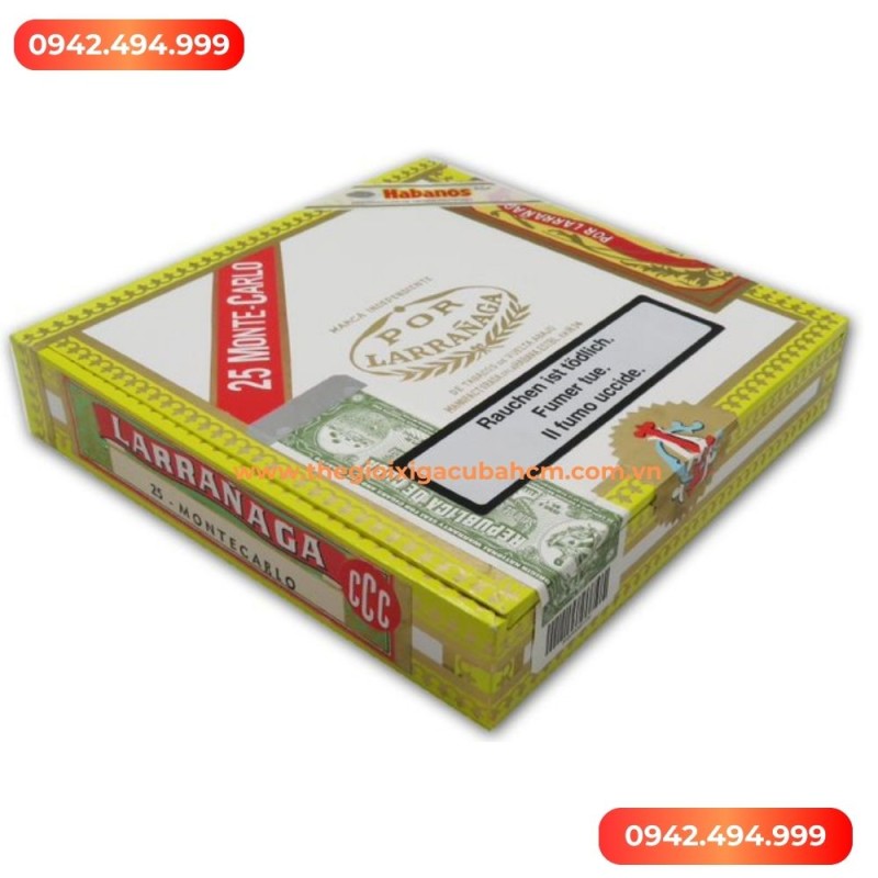 XÌ GÀ POR LARRANAGA MONTECARLO HỘP 25 ĐIẾU thumb