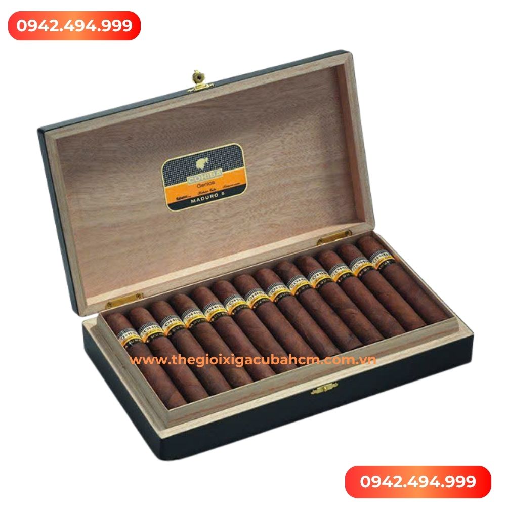 XÌ GÀ COHIBA  Maduro 5 Genios hộp 25 điếu