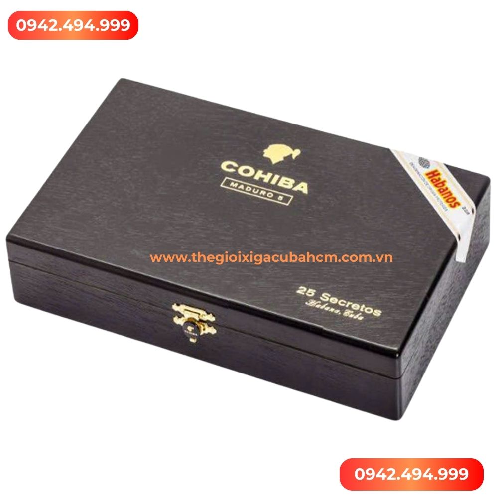 XÌ GÀ COHIBA  Maduro 5 Secretos hộp 25 điếu
