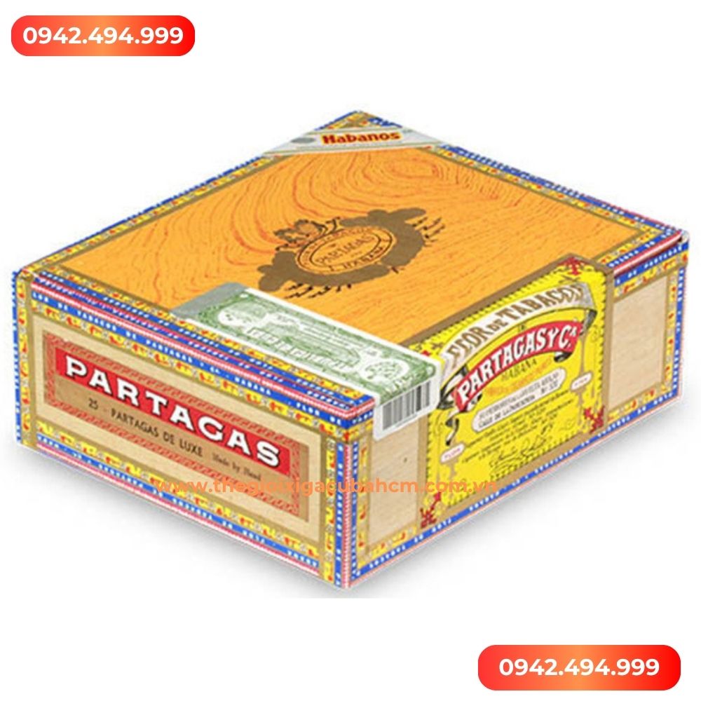 XÌ GÀ PARTAGAS DE LUXE TUBOS HỘP 25 ĐIẾU