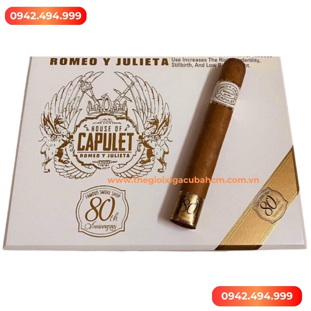 Xì Gà Romeo y Julieta Capulet 80th Anniversary hộp 10 điếu