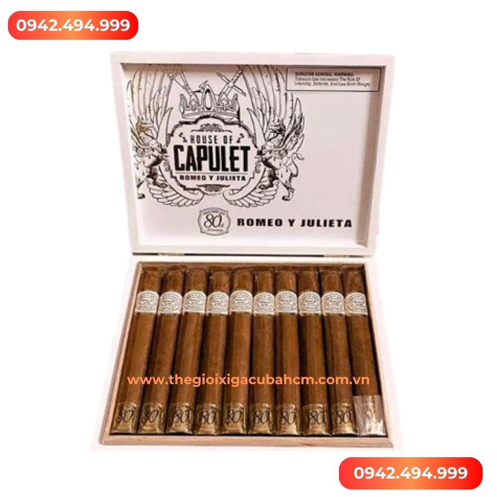 Xì Gà Romeo y Julieta Capulet 80th Anniversary hộp 10 điếu