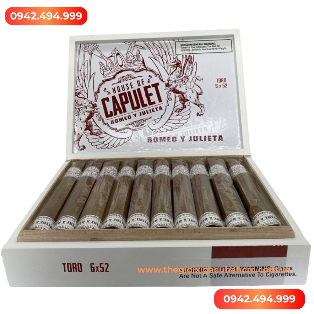 Xì Gà Romeo y Julieta Capulet 80th Anniversary hộp 10 điếu