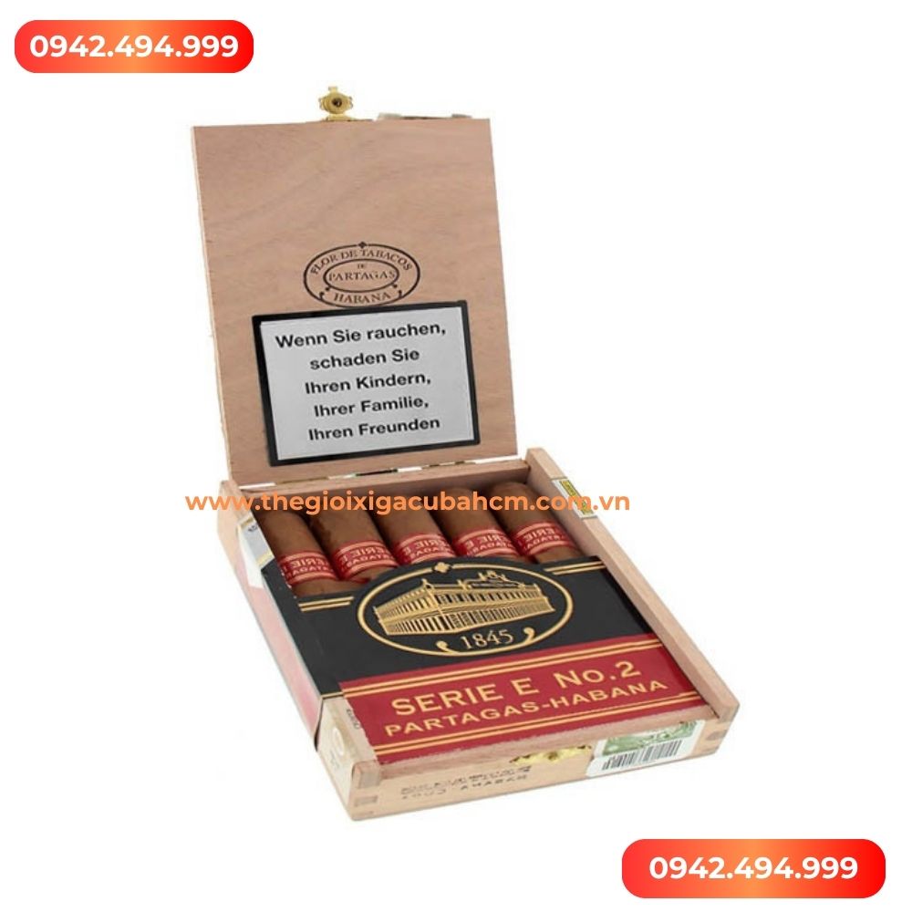 Xì gà Partagas Serie E No2 hộp 5 điếu