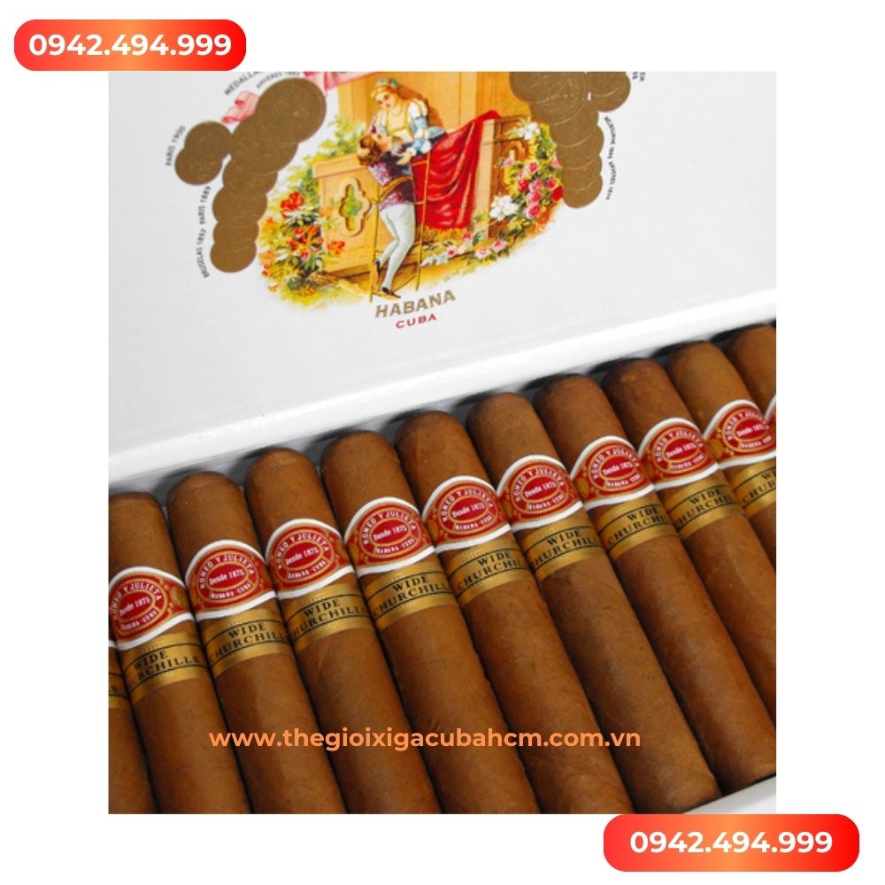 Xì gà Romeo Y Julieta Short Churchills hộp 25 điếu