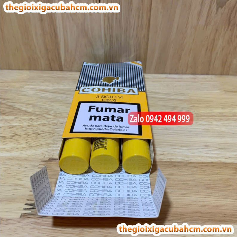 XÌ GÀ COHIBA Siglo VI, XÌ GÀ COHIBA SIGLO VI HỘP 3 ĐIẾU, COHIBA SIGLO VI 15 ĐIẾU thumb