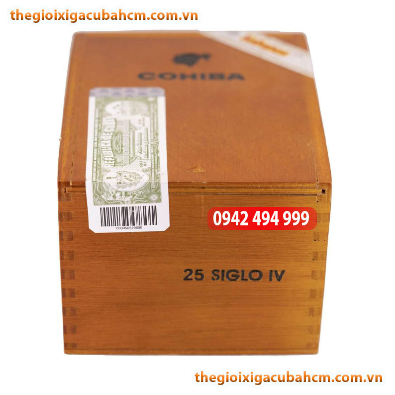 XÌ GÀ COHIBA SIGLO IV HỘP GỖ 25 ĐIẾU CUBA, XÌ GÀ COHIBA SIGLO 4 HỘP GỖ 25 ĐIẾU CUBA thumb