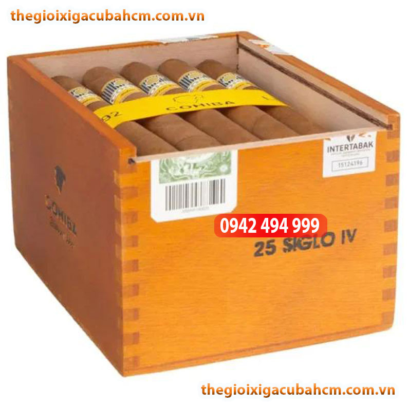 XÌ GÀ COHIBA SIGLO IV HỘP GỖ 25 ĐIẾU CUBA, XÌ GÀ COHIBA SIGLO 4 HỘP GỖ 25 ĐIẾU CUBA thumb