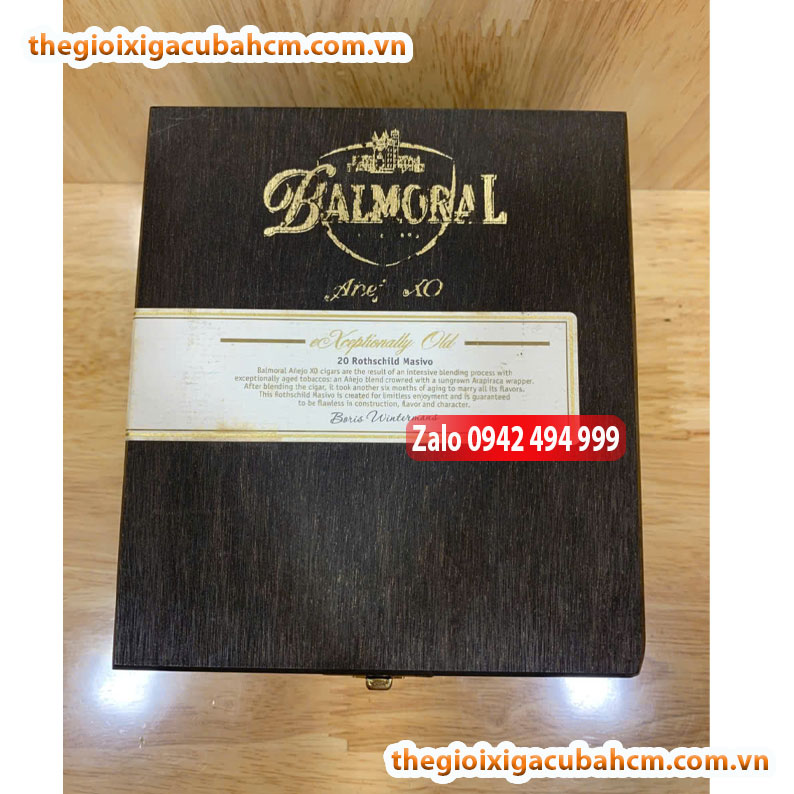 XÌ GÀ BALMORAL ROTHSCHILD MASIVO 20 ĐIẾU HỘP GỖ thumb