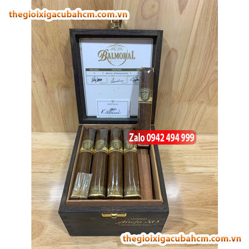 XÌ GÀ BALMORAL ROTHSCHILD MASIVO 20 ĐIẾU HỘP GỖ thumb