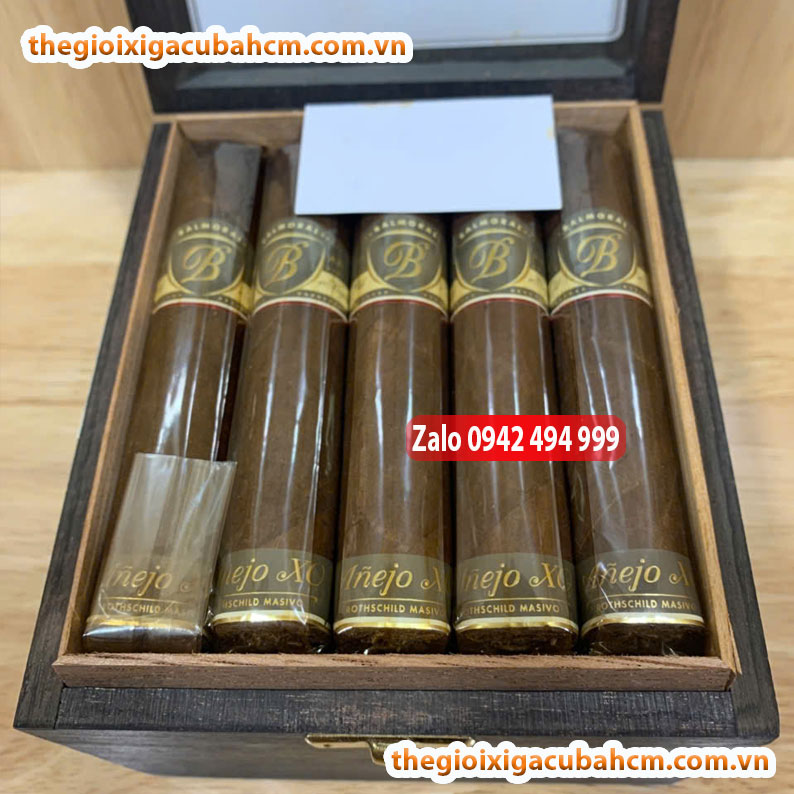 XÌ GÀ BALMORAL ROTHSCHILD MASIVO 20 ĐIẾU HỘP GỖ thumb