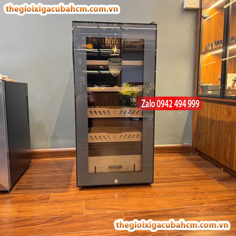 TỦ BẢO QUẢN XÌ GÀ GOLDEN FIRE SC 28D – HUMIDOR CAO CẤP, KIỂM SOÁT NHIỆT & ĐỘ ẨM CHUẨN CHUYÊN NGHIỆP thumb