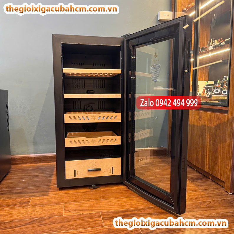 TỦ BẢO QUẢN XÌ GÀ GOLDEN FIRE SC 28D – HUMIDOR CAO CẤP, KIỂM SOÁT NHIỆT & ĐỘ ẨM CHUẨN CHUYÊN NGHIỆP thumb