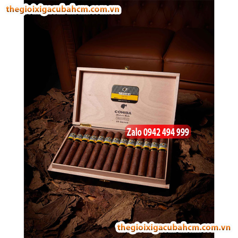 Cohiba Maduro 5 Genios Hộp 25 điếu hàng Cuba thumb