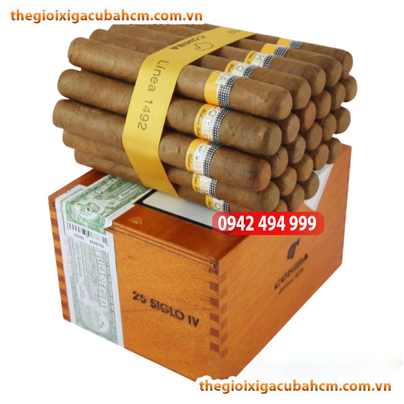 XÌ GÀ COHIBA SIGLO IV HỘP GỖ 25 ĐIẾU CUBA, XÌ GÀ COHIBA SIGLO 4 HỘP GỖ 25 ĐIẾU CUBA